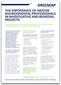 Indoor Environmental Professionals IEP Whitepaper