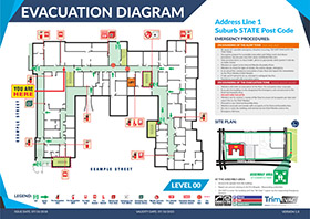 Example Evacuation Diagram from TrimEVAC