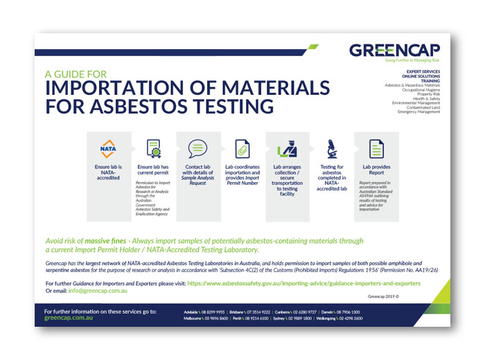 Guide for Importing Asbestos for Testing