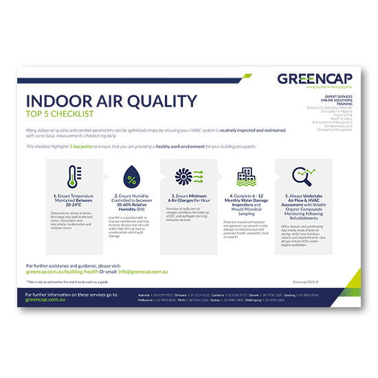 Greencap - Download - Indoor Air Quality (IAQ) Checklist