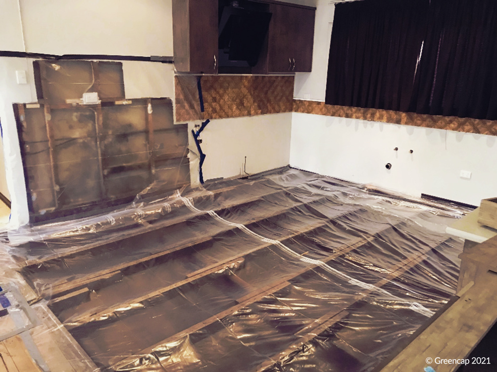 Preparing the space for mould removal
